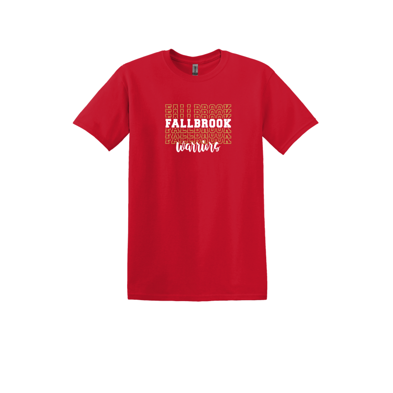 Fallbrook Stacked Design ADULT T-shirt