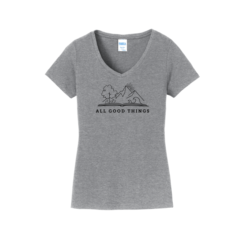 All Good Things- Ladies V-Neck Shirt