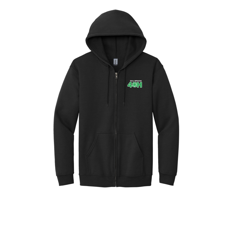 Embroidered 4H ADULT Zip Up Hoodie (No back design)