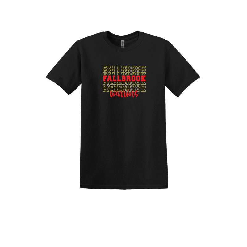 Fallbrook Stacked Design ADULT T-shirt