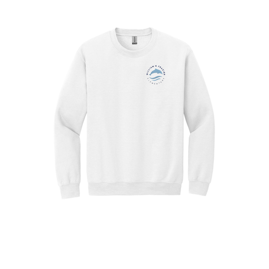 EMBROIDERED- Frazier Dolphine Logo-ADULT Crewneck Sweatshirt