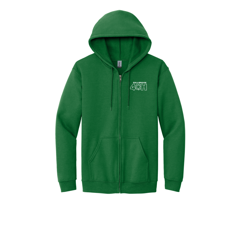 Embroidered 4H ADULT Zip Up Hoodie (No back design)