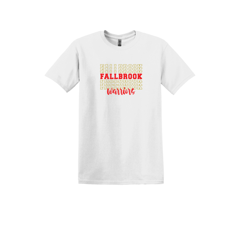 Fallbrook Stacked Design ADULT T-shirt