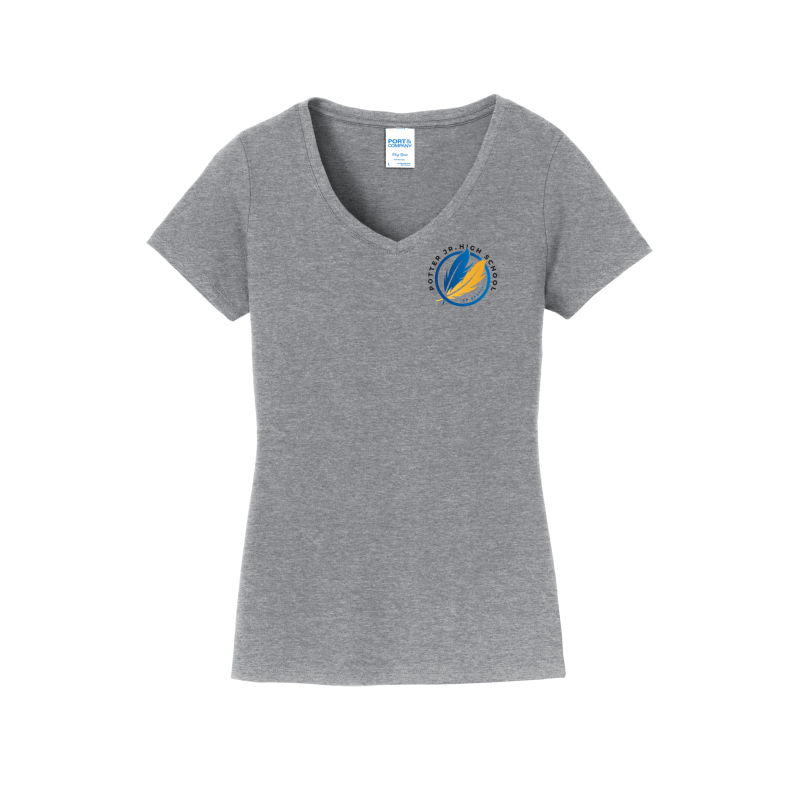 Potter Jr. High Women's LEFT CHEST ONLY- V-Neck Shirt