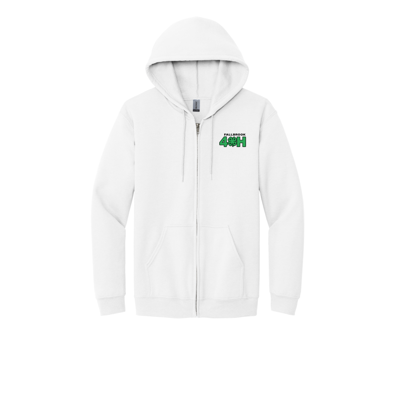 Embroidered 4H ADULT Zip Up Hoodie (No back design)