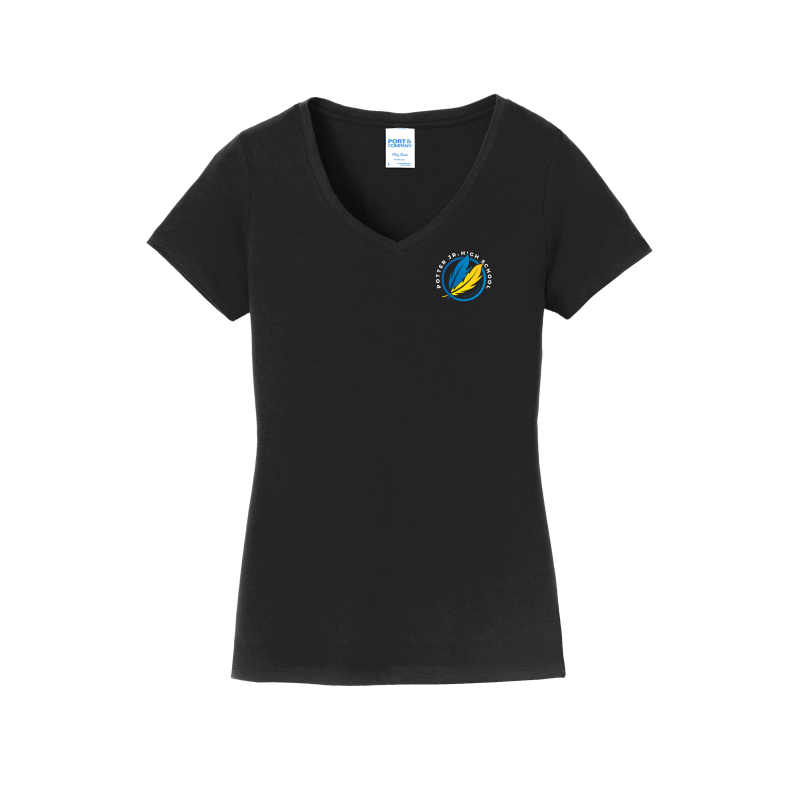 Potter Jr. High Women's LEFT CHEST ONLY- V-Neck Shirt