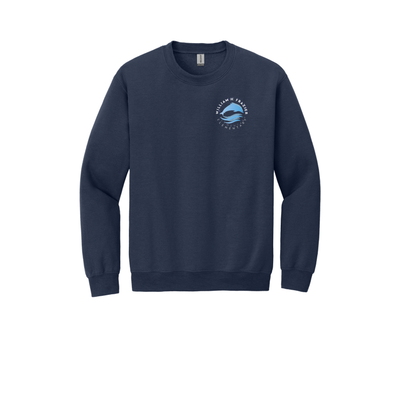 EMBROIDERED- Frazier Dolphine Logo-ADULT Crewneck Sweatshirt