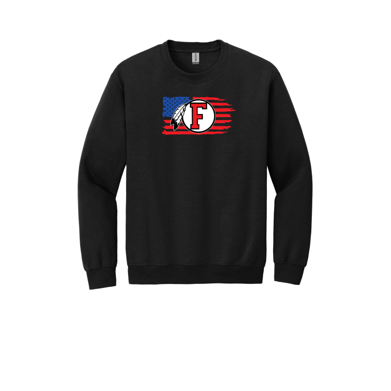 American Flag- Dreamcatcher- FRONT ONLY- YOUTH Crewneck Sweatshirt