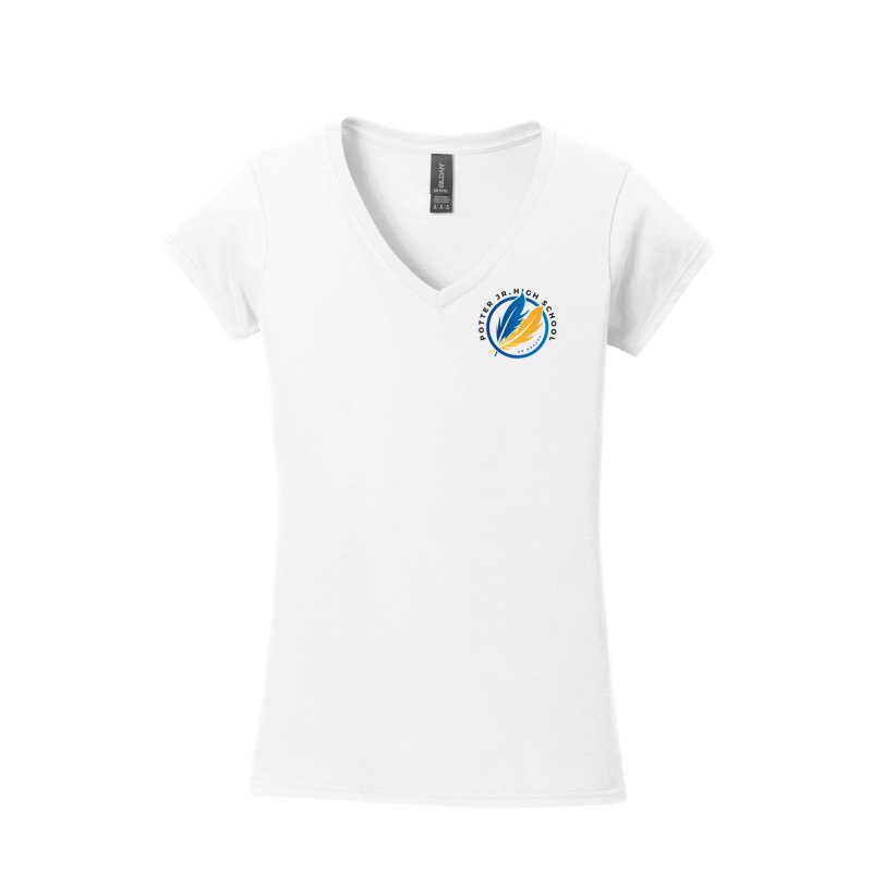 Potter Jr. High Women's LEFT CHEST ONLY- V-Neck Shirt