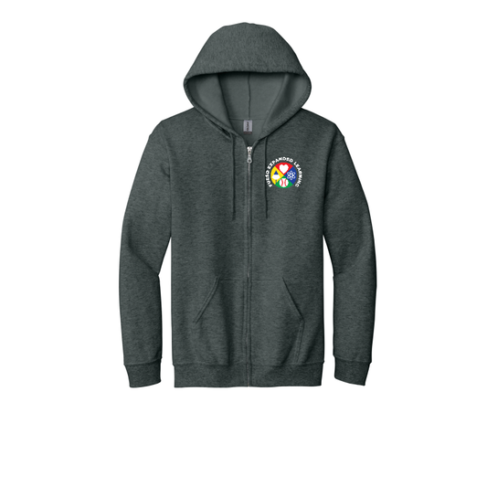 Embroidered ELOP Unisex Full Zip Hoodie