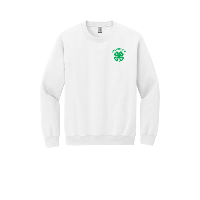 Embroidered Clover 4H ADULT Crewneck Sweatshirt (No back design)