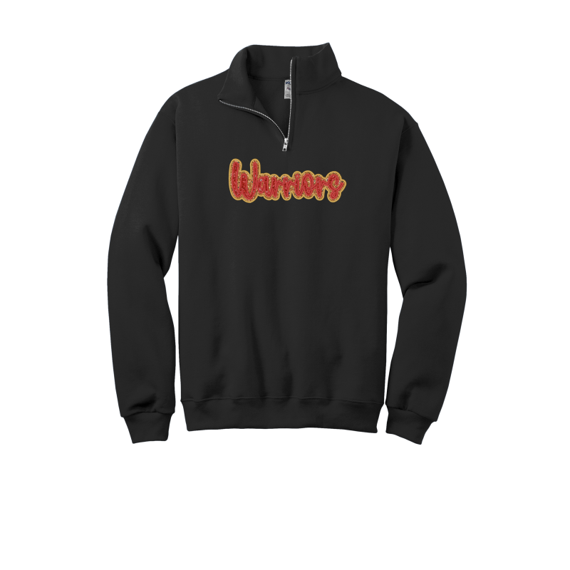 Embroidered Warriors Double Glitter Applique YOUTH Sweatshirt -Local Pick Up/Delivery