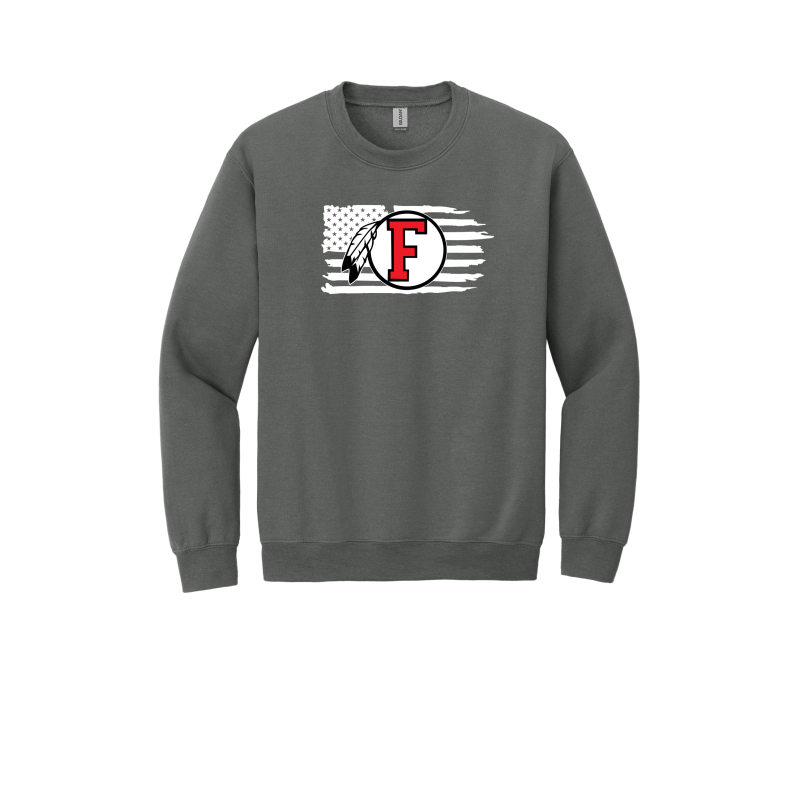 American Flag- Dreamcatcher- FRONT ONLY- YOUTH Crewneck Sweatshirt