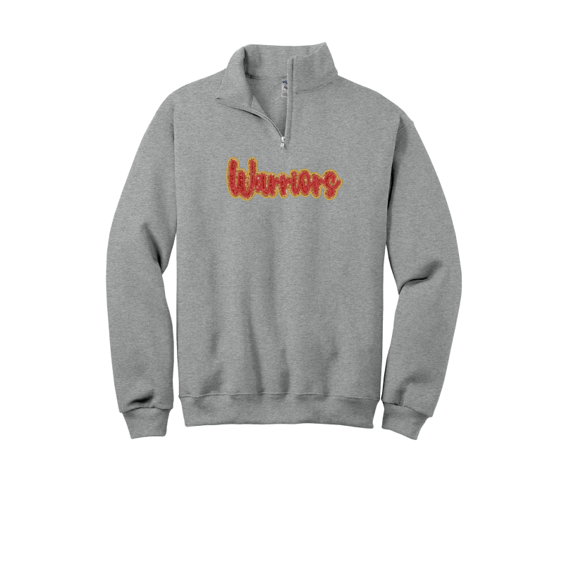 Embroidered Warriors Double Glitter Applique YOUTH Sweatshirt -Local Pick Up/Delivery