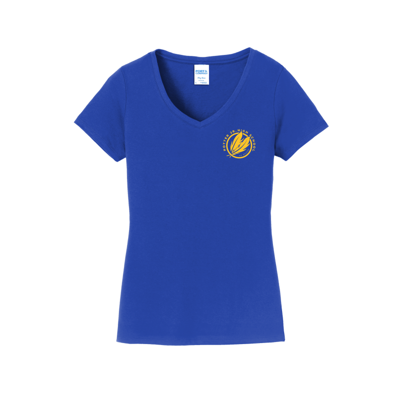 Potter Jr. High Women's LEFT CHEST ONLY- V-Neck Shirt