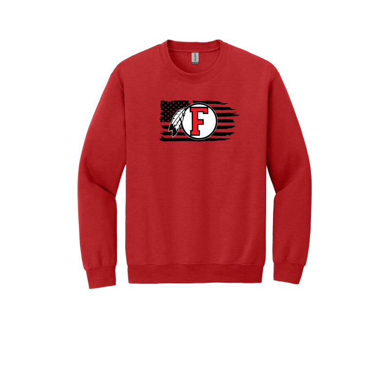 American Flag- Dreamcatcher- FRONT ONLY- YOUTH Crewneck Sweatshirt