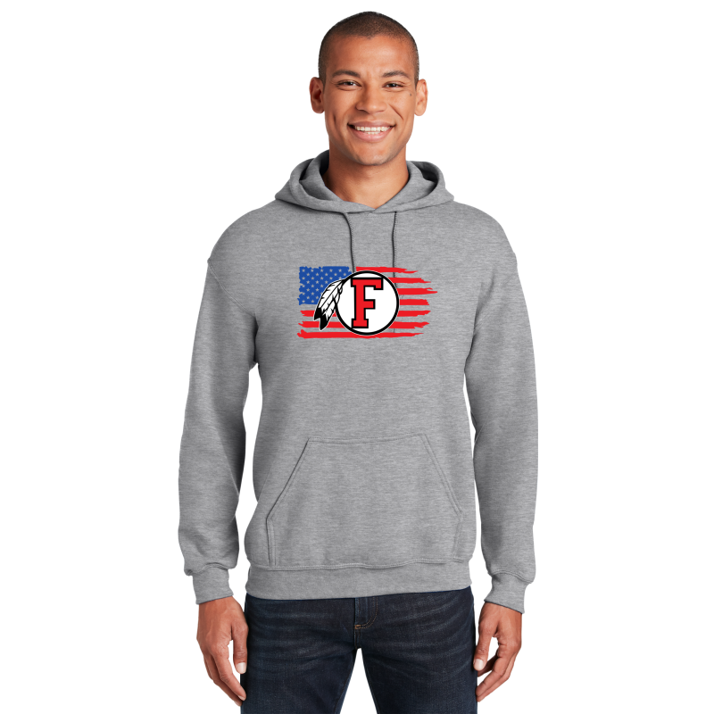 American Flag- Dreamcatcher- FRONT ONLY- ADULT hoodie