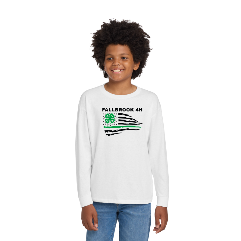 Fallbrook 4-H- YOUTH Unisex Long Sleeve Shirt- Front Design