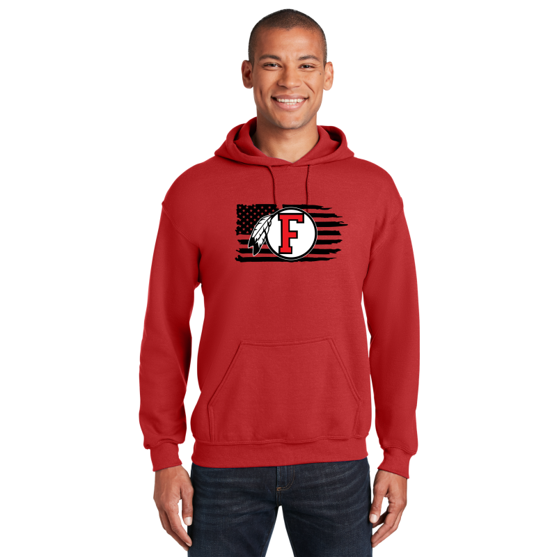 American Flag- Dreamcatcher- FRONT ONLY- ADULT hoodie