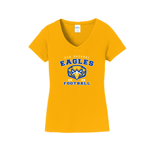 San Pasqual Forward Eagle Design- Women's V-Neck Shirt