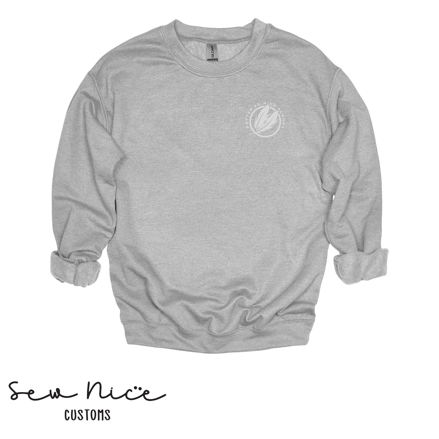 Potter Monochromatic Embroidered Design -Unisex Adult/Youth Crewneck Sweatshirt