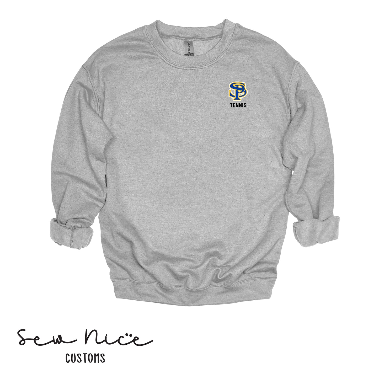 EMBROIDERED SP Tennis- Unisex Adult/Youth Crewneck Sweatshirt
