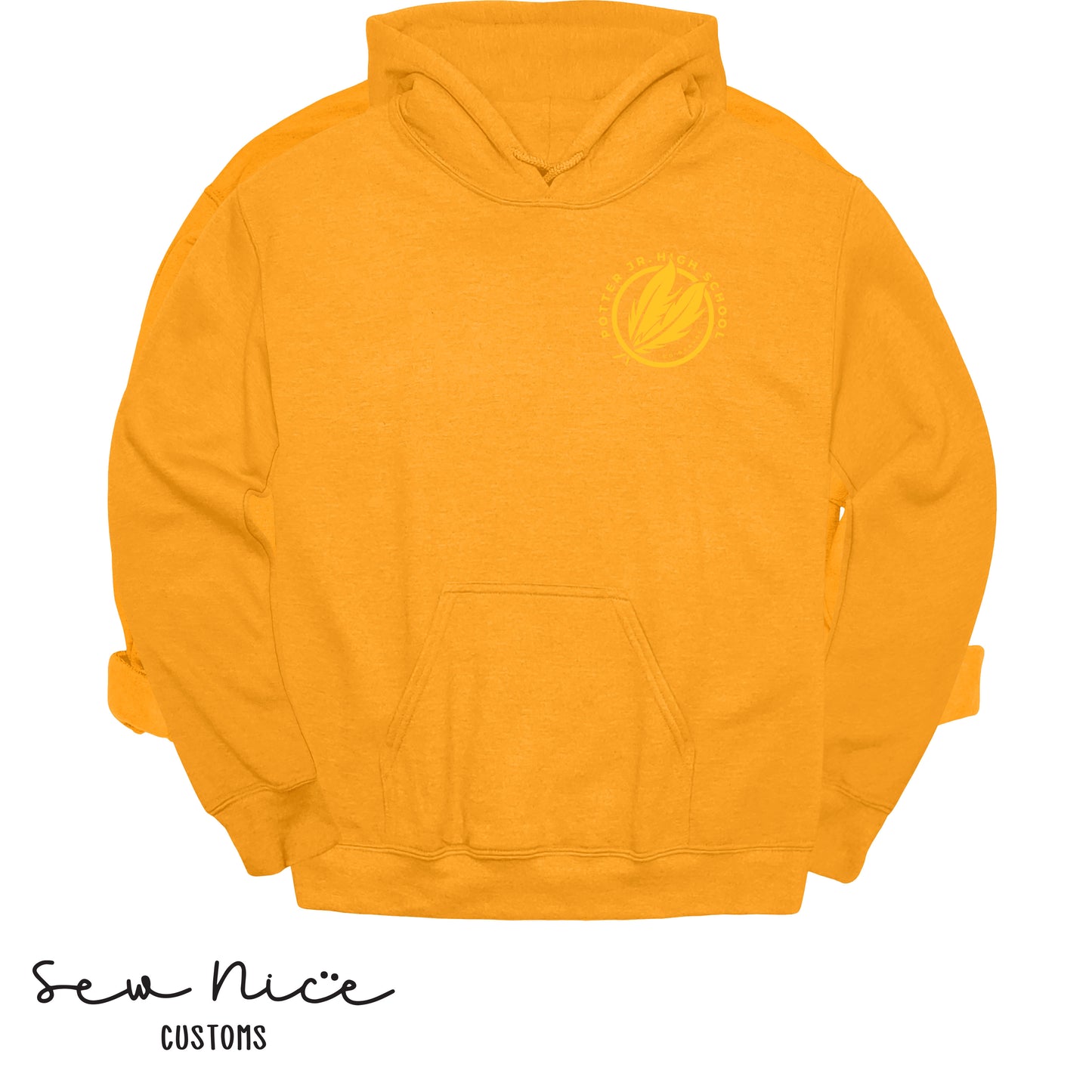 Potter Monochromatic Embroidered Design- Unisex Adult/Youth Hoodie