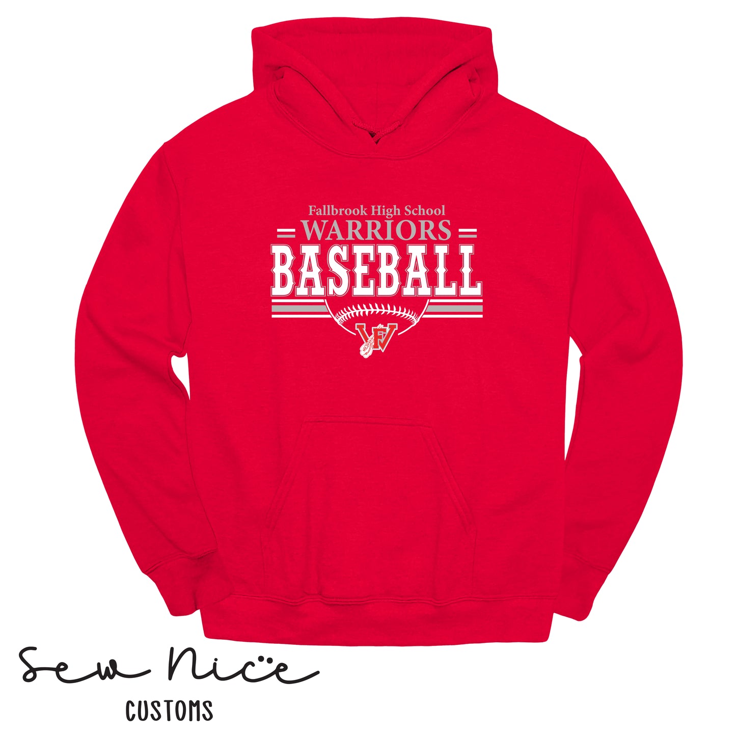 YOUTH Fallbrook Warriors Baseball Hoodie