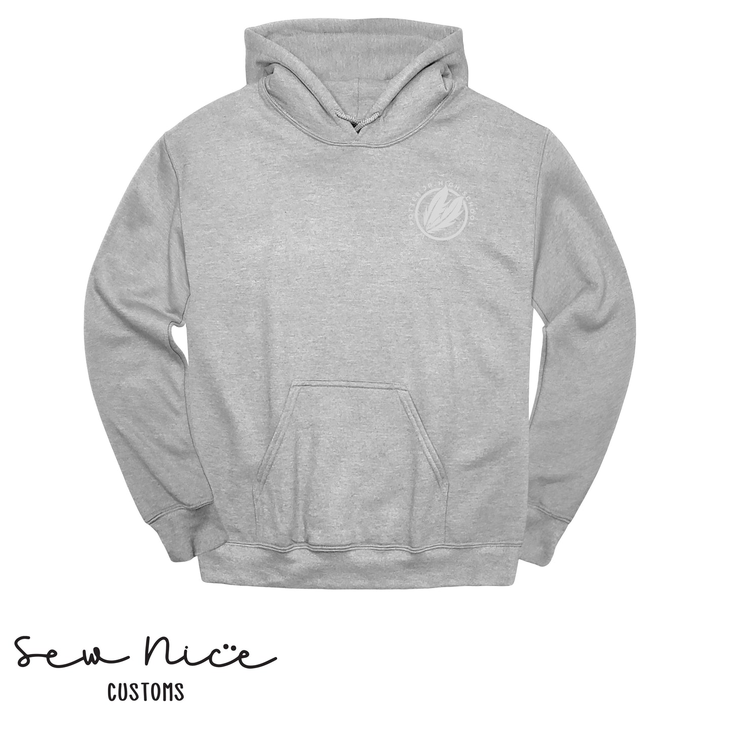 Potter Monochromatic Embroidered Design- Unisex Adult/Youth Hoodie