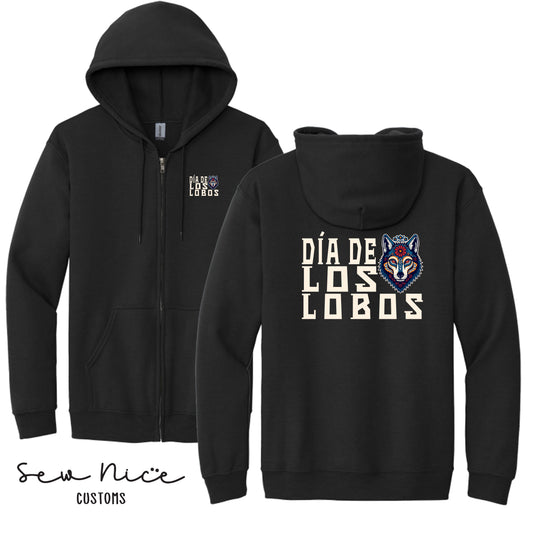 Dia De Los Lobos - Unisex Adult/Youth Full Zip Hoodie