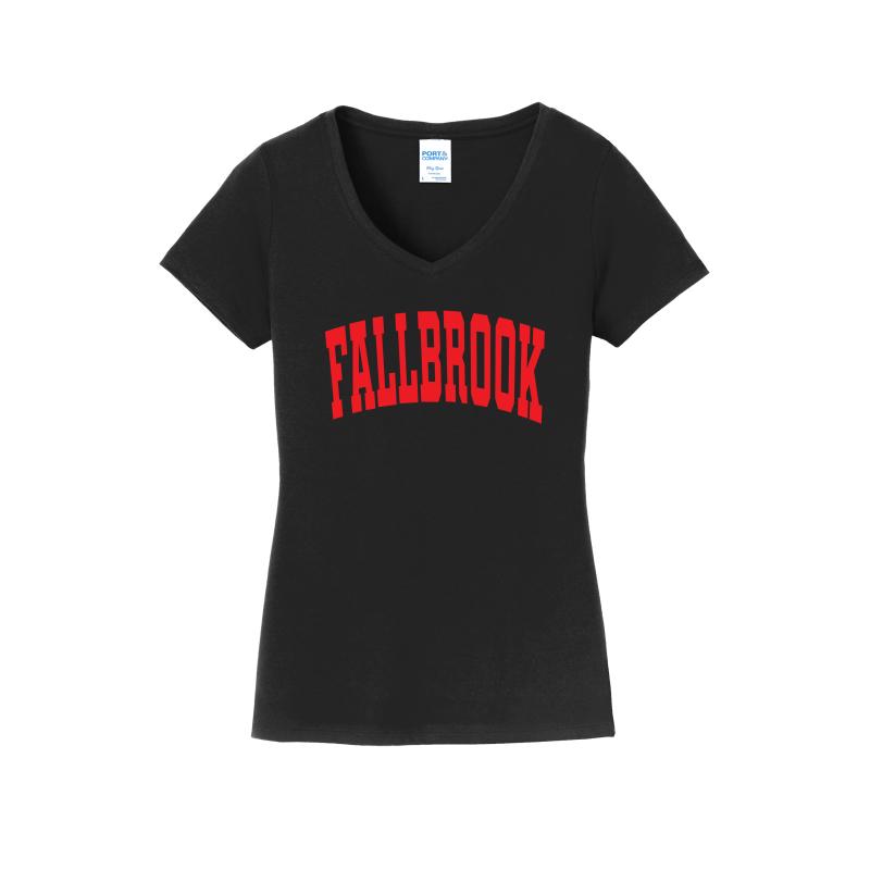 FALLBROOK - Ladies V-Neck Shirt- FHS Water Polo