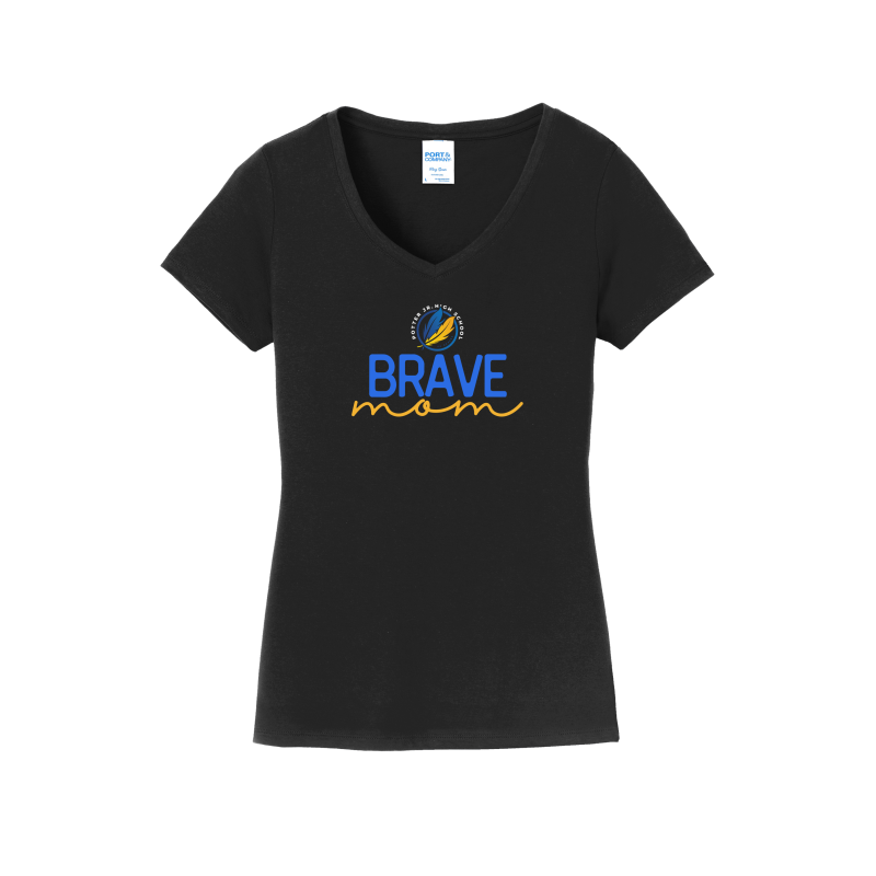 Potter- Brave Mom- Women's V-Neck Shirt