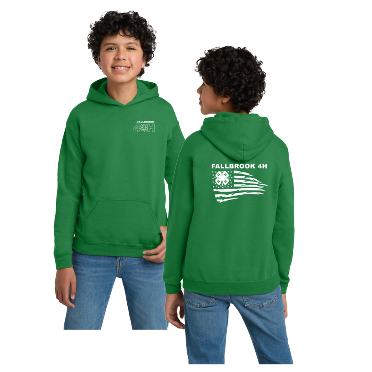 Fallbrook 4-H - YOUTH Hoodie -Left Chest/Back Design