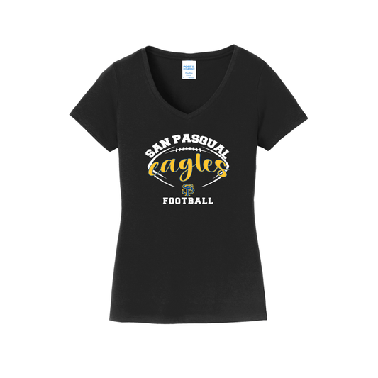 San Pasqual SP Script Football Design - Women's V-Neck Shirt