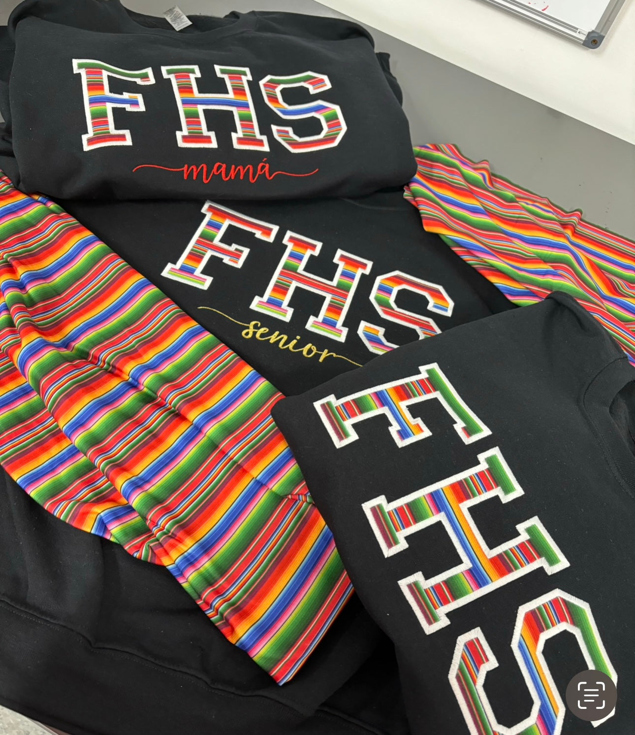 Serape FHS Embroidered Applique Sweatshirt