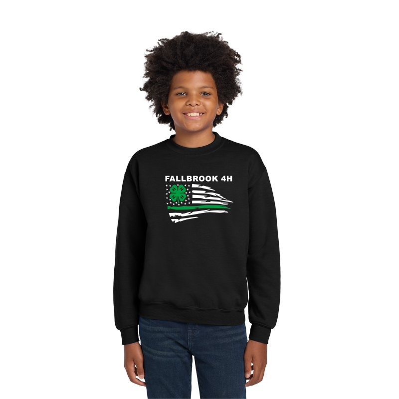 Fallbrook 4-H - YOUTH Unisex Crewneck-Front Design