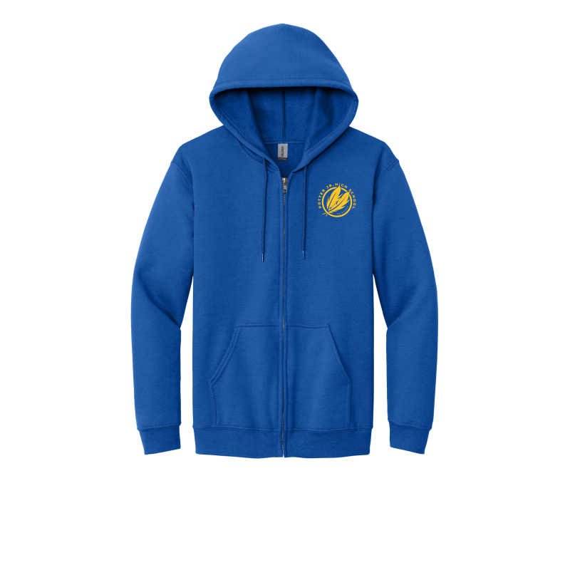 EMBROIDERED Potter Jr. High Logo Full Zip Up Hoodie