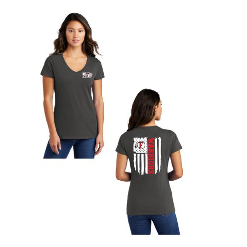 American Flag - Warriors - Women's V-Neck