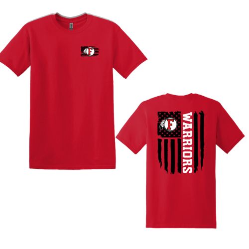 American Flag - Warriors - FRONT/BACK ADULT Shirt