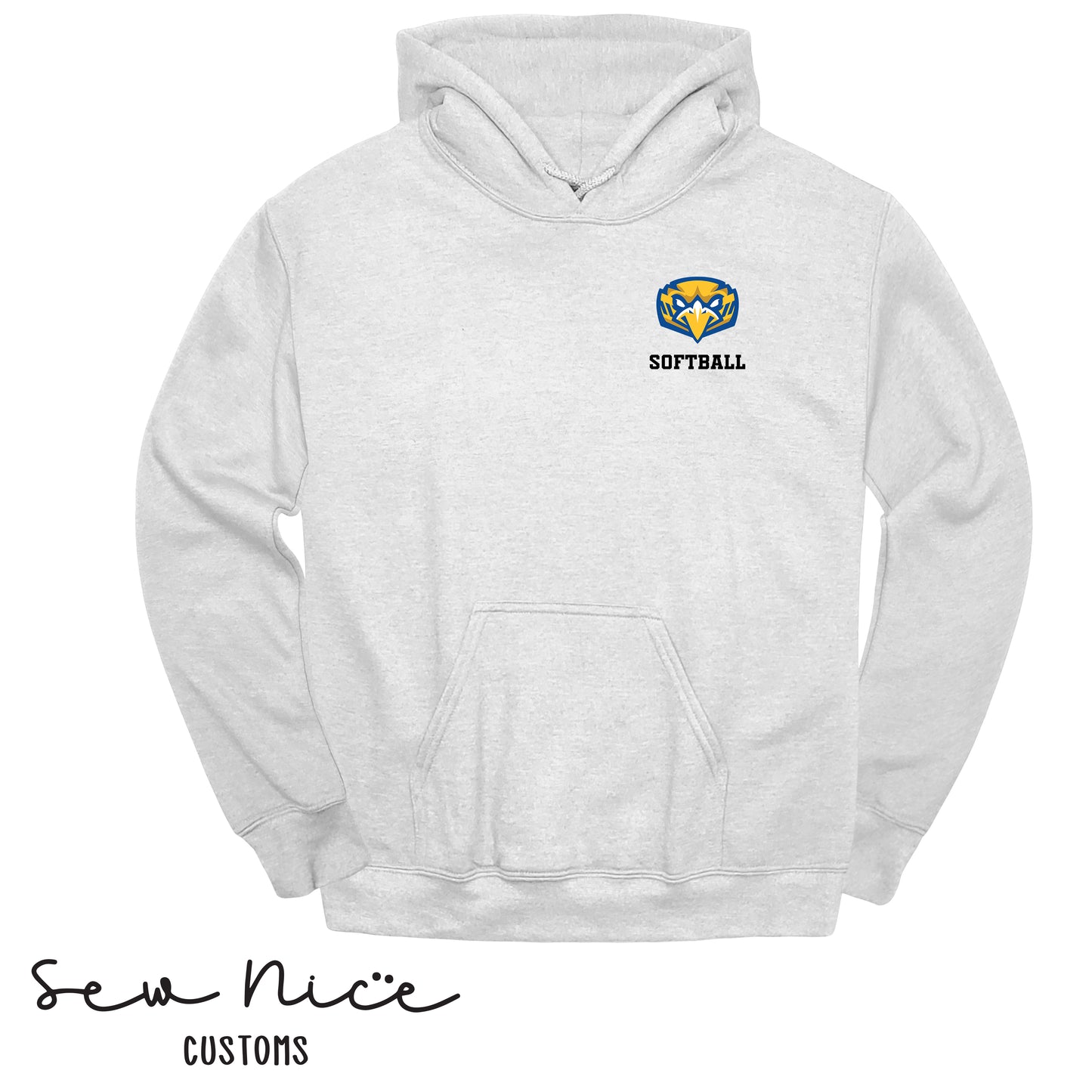 Embroidered Eagle Logo- Softball  - Hoodie