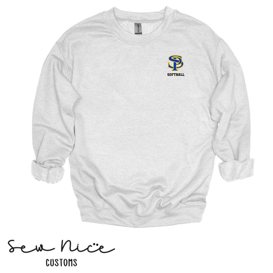 Embroidered SP Logo- Softball-Crewneck Sweatshirt