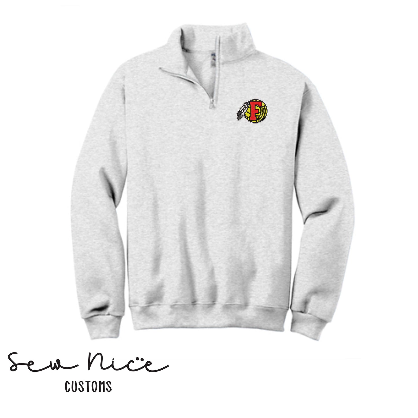 Embroidered FHS Water Polo- Unisex Adult 1/4 Zip Sweatshirt