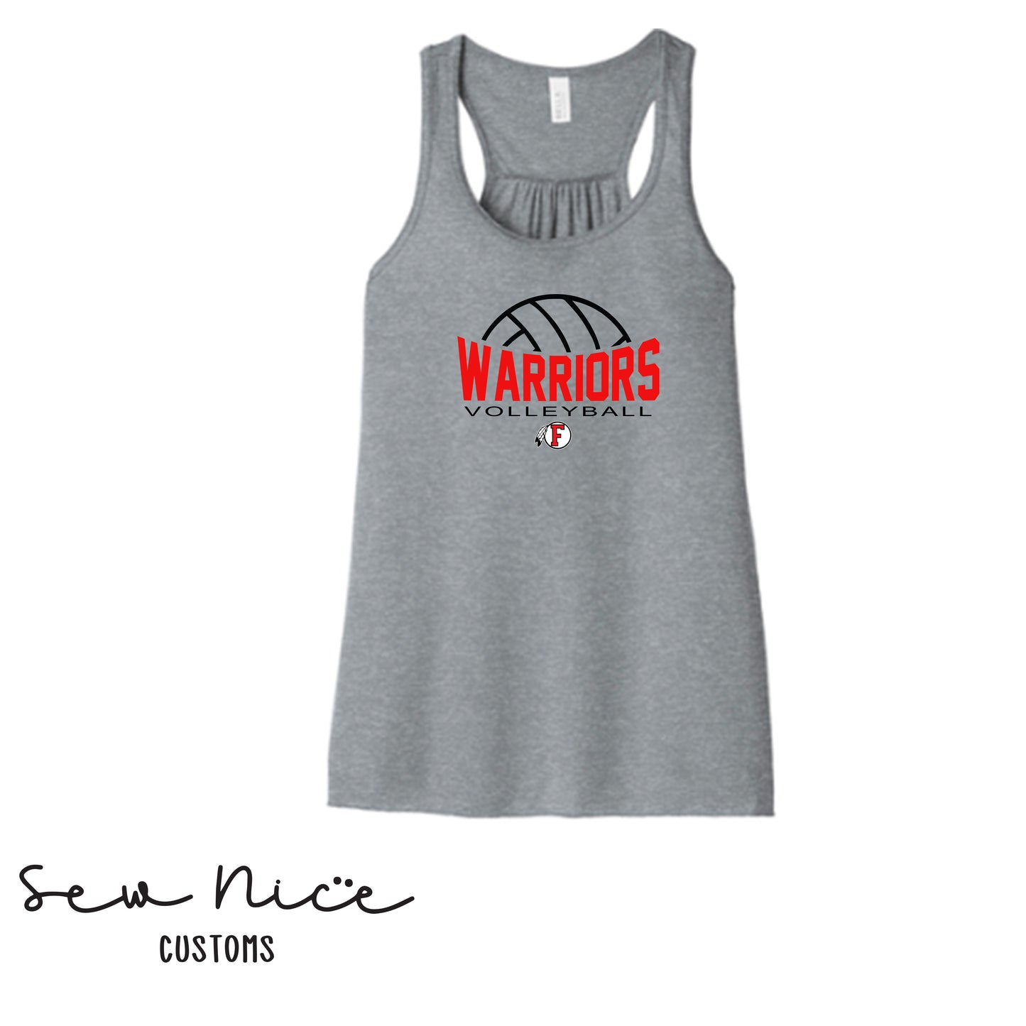 Fallbrook Warriors Volleyball- Bella Canvas Flowy Tank Top