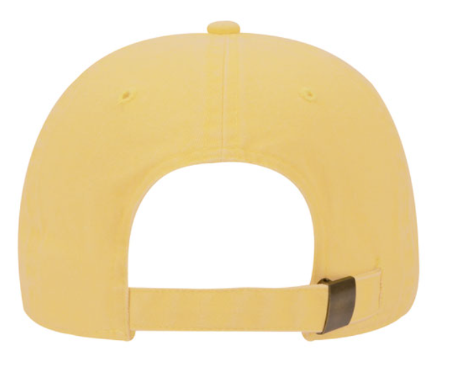 Maie Ellis"mustangs" script (PALE YELLOW) Dad Hat