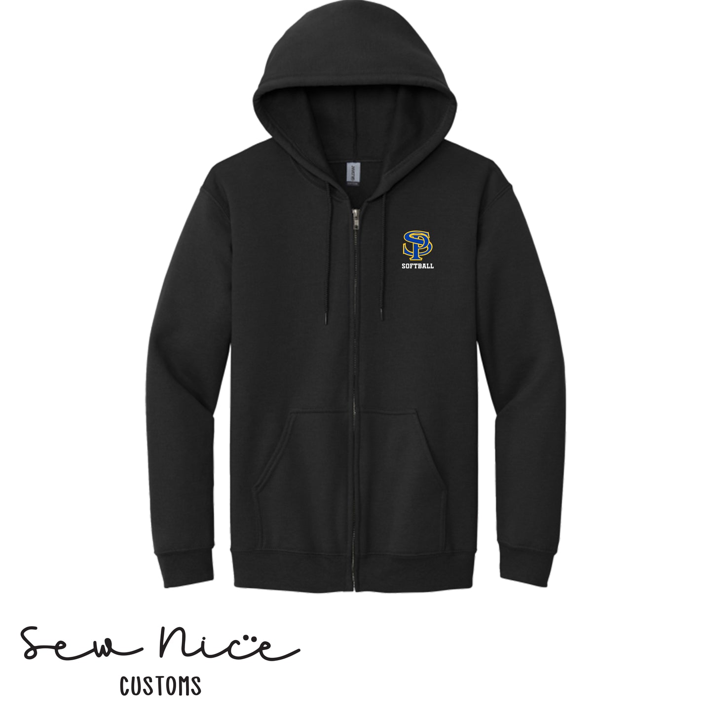 Embroidered SP Logo- Softball  - Full Zip