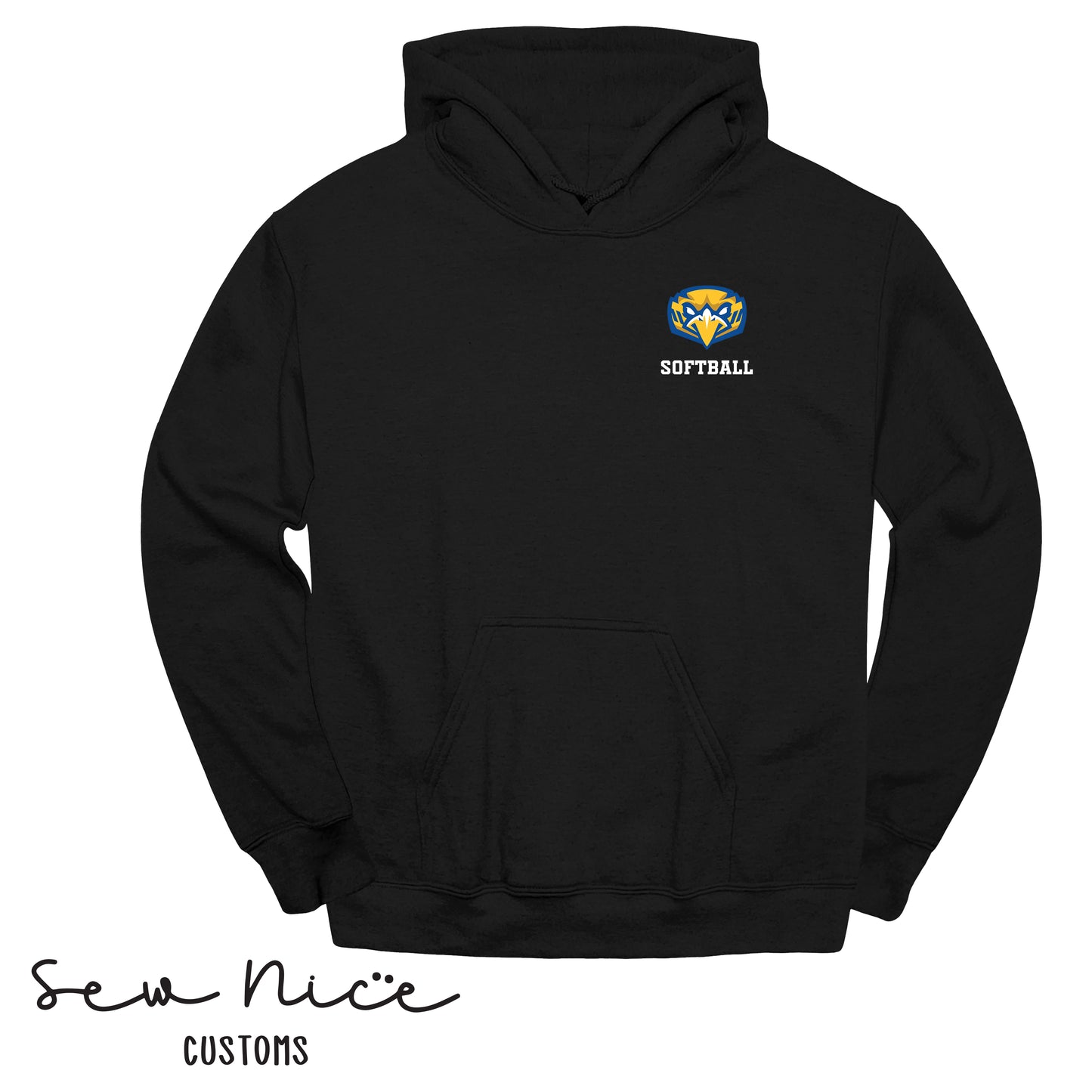 Embroidered Eagle Logo- Softball  - Hoodie