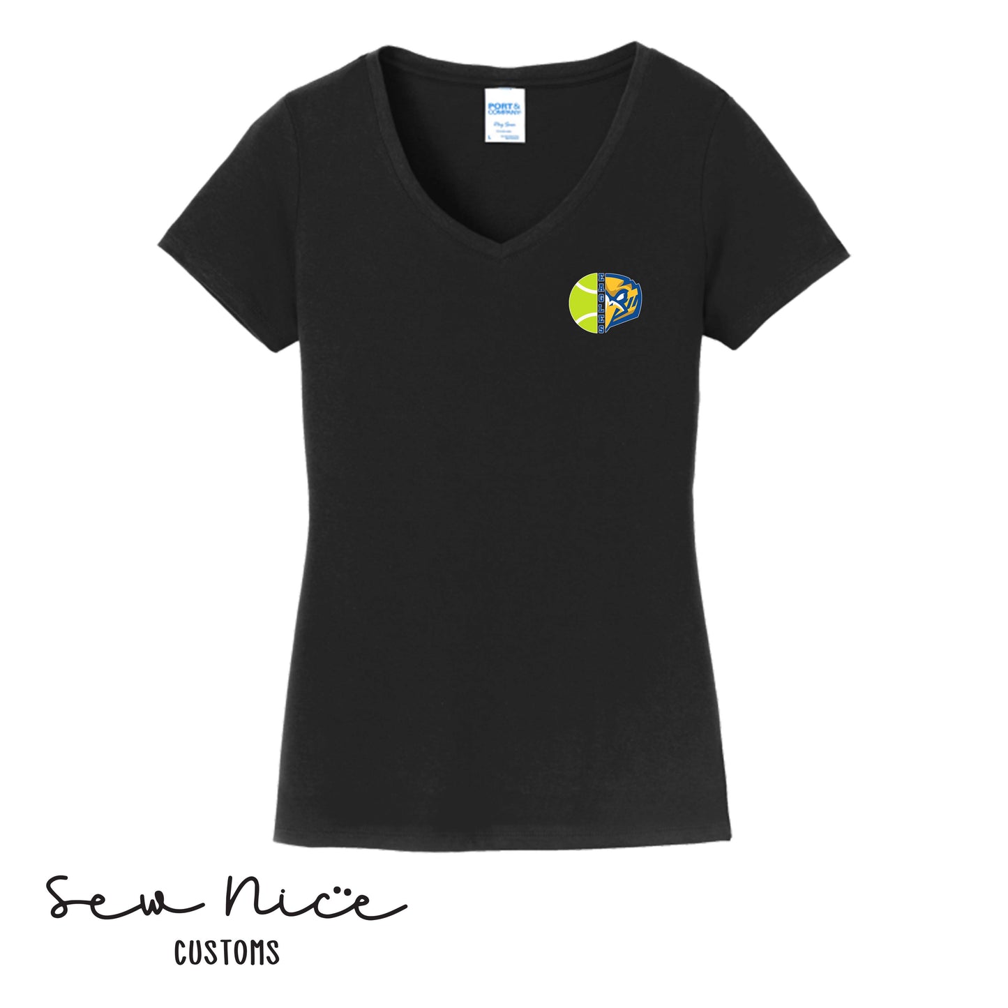 SP Eagle Tennis Ball- Ladies V-Neck Shirt
