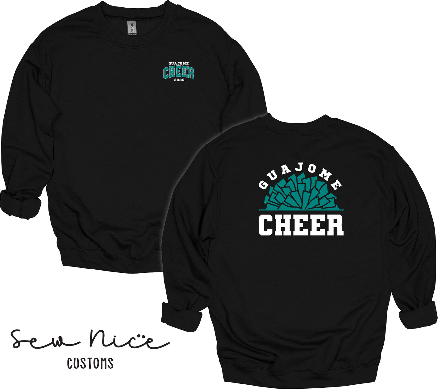 Guajome Pom Pom Cheer- Unisex Adult/Youth Crewneck Sweatshirt