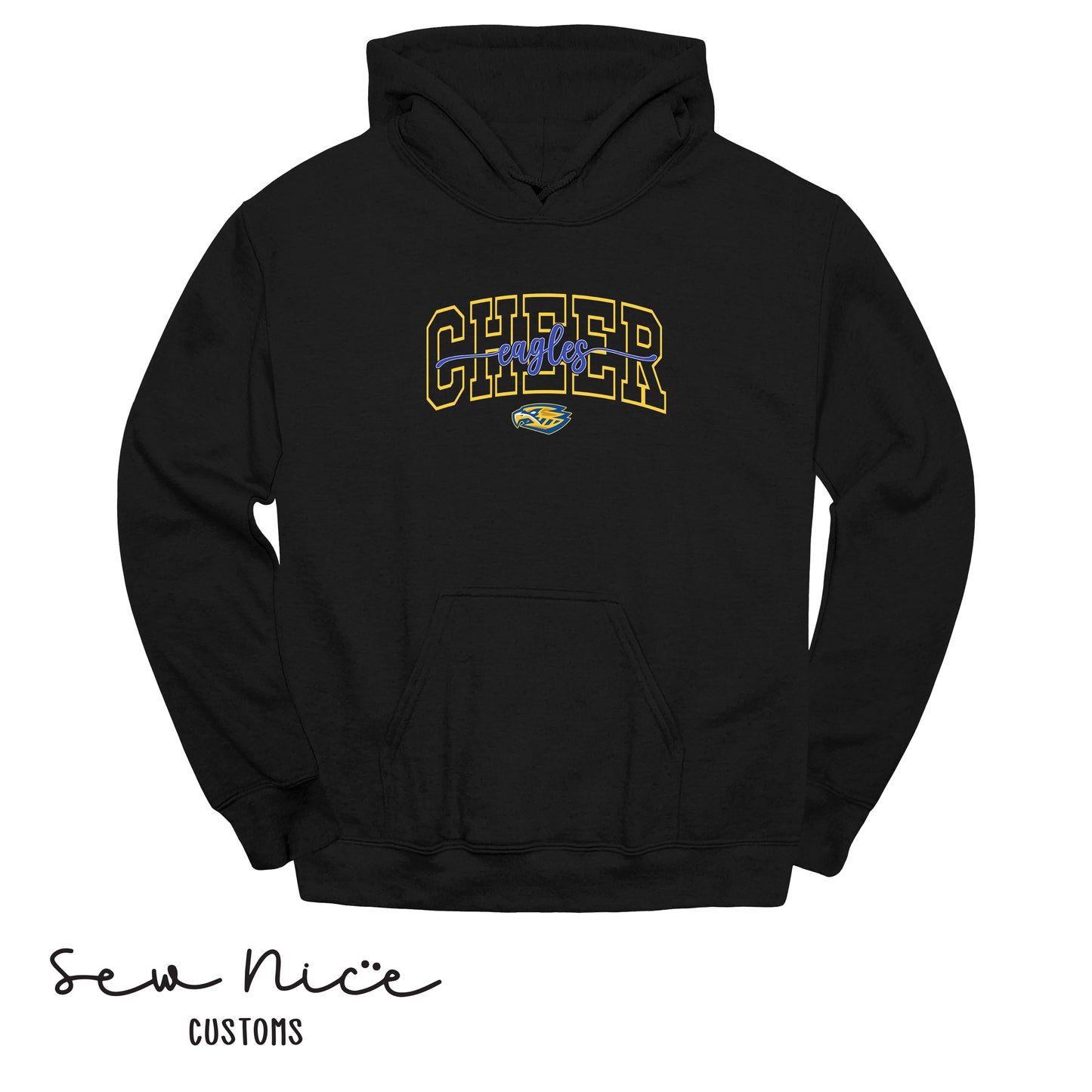 CHEER Eagles Script- Unisex Adult/Youth Hoodie