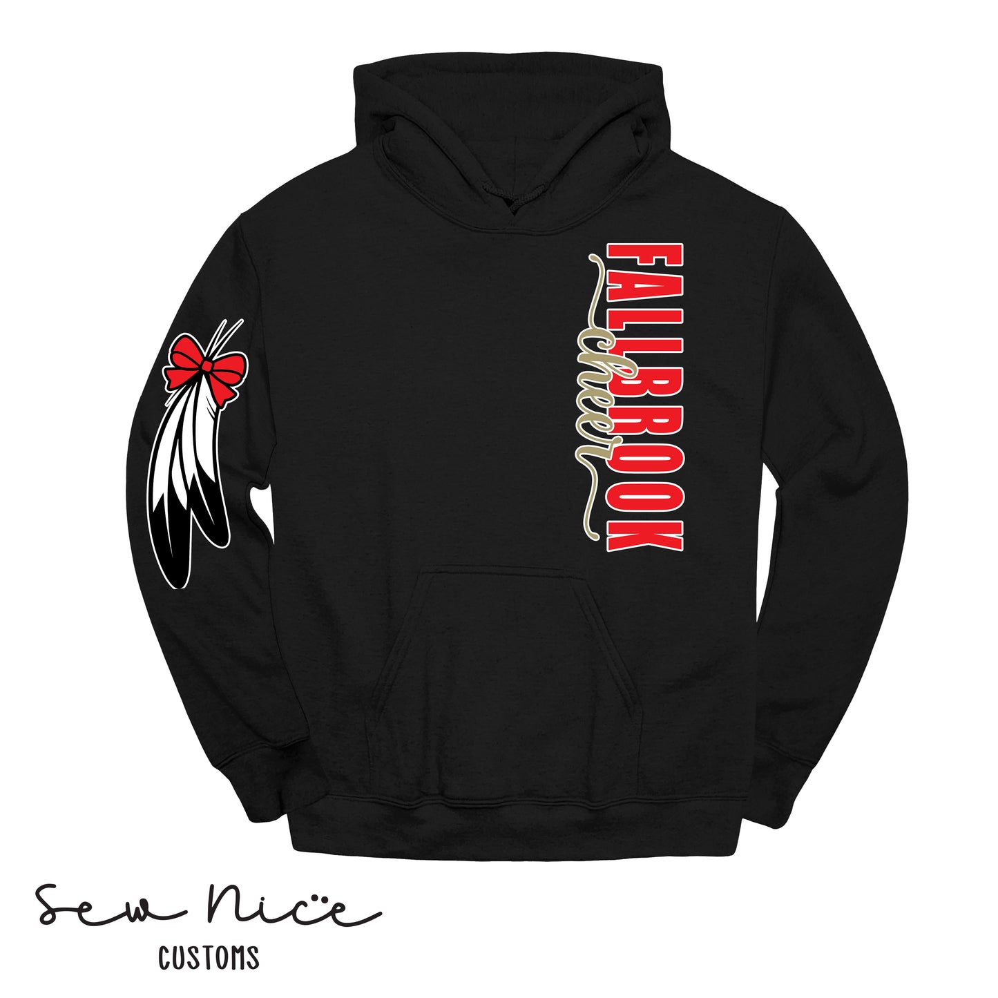 Fallbrook Cheer- Side Design- Adult/Youth Hoodie- FPW CHEER